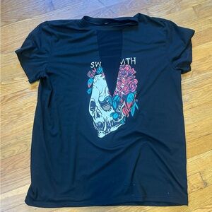 Shirt with mesh chest